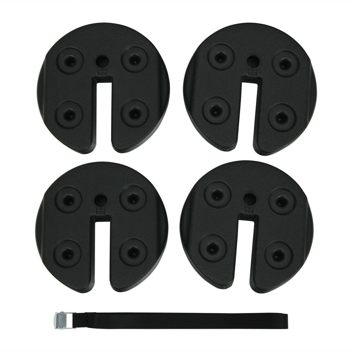 Set Of 4 Canopy Weights 20Lbs Weight Plate Kit, Black Outdoor Umbrella Bases Black at Gallery Canada
