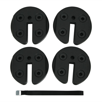 Set Of 4 Canopy Weights 20Lbs Weight Plate Kit, Black Outdoor Umbrella Bases Black at Gallery Canada