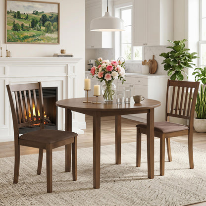 Set Of 4 Wooden Upholstered Dining Chairs, Brown Dining Chairs at Gallery Canada