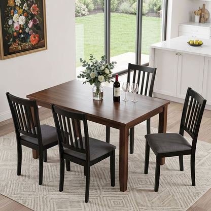 Set Of 4 Wooden Upholstered Dining Chairs, Black Dining Chairs at Gallery Canada