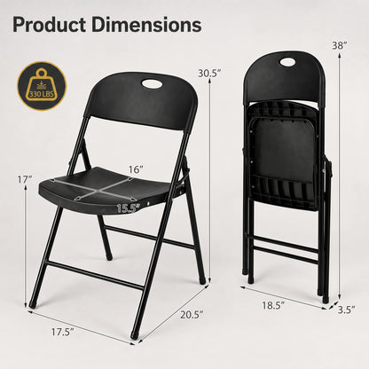 Set of 6 Foldable Plastic Chairs Dining Chairs at Gallery Canada