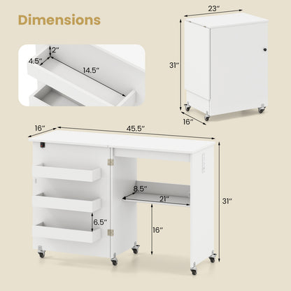 Sewing Machine & Table Set with Charging Station Folding Desk Office Desks at Gallery Canada