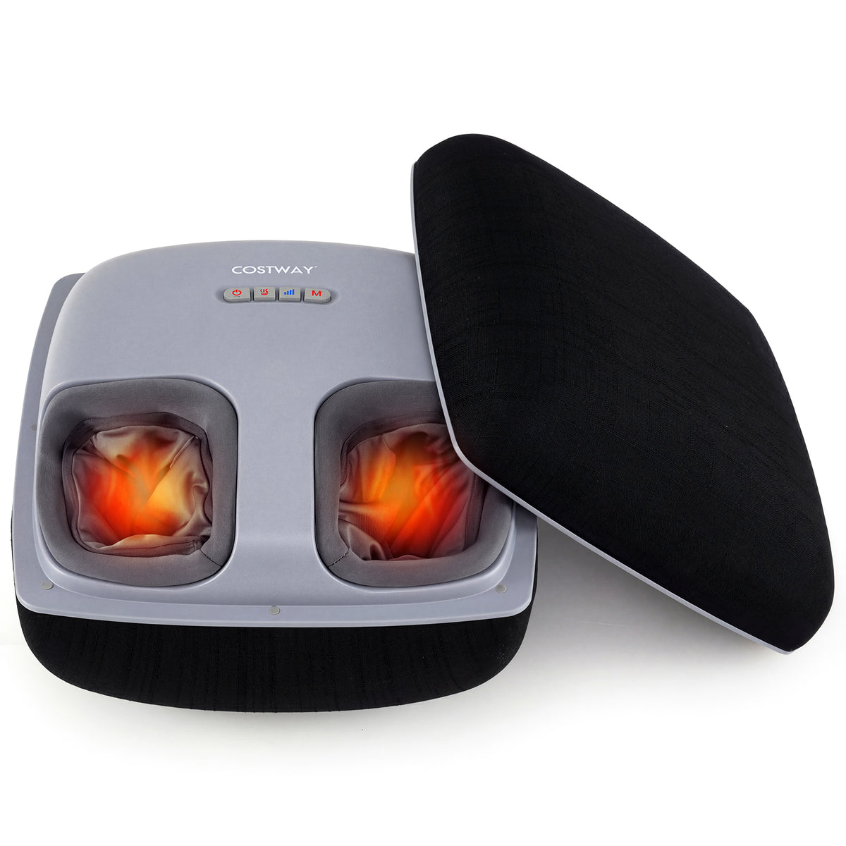 Shiatsu Foot Massager with 3-Level Deep Kneading and Air Compression, Black Foot Massager Black at Gallery Canada