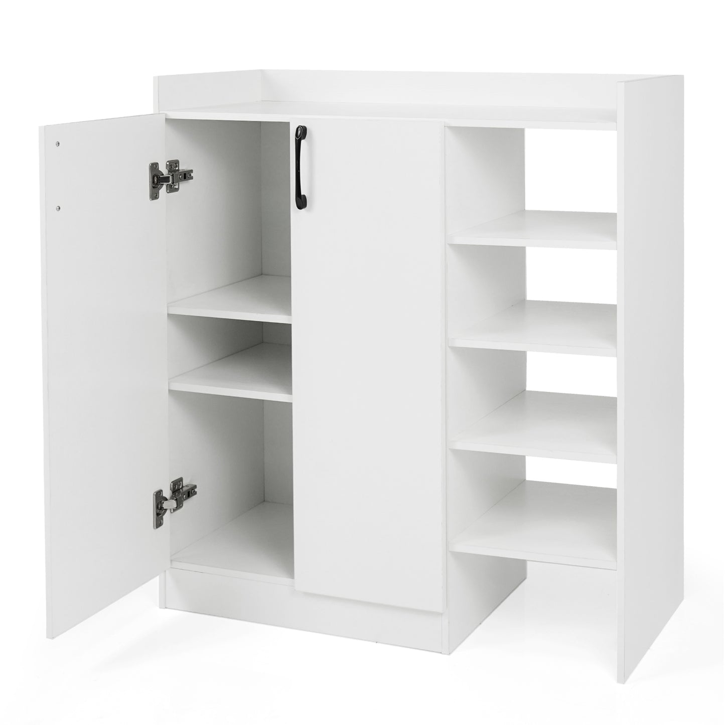 Shoe Cabinet with 2 Doors Shoe Storage Organizer with 2 Adjustable Inner Shelves, White Shoe Racks & Storage Benches at Gallery Canada