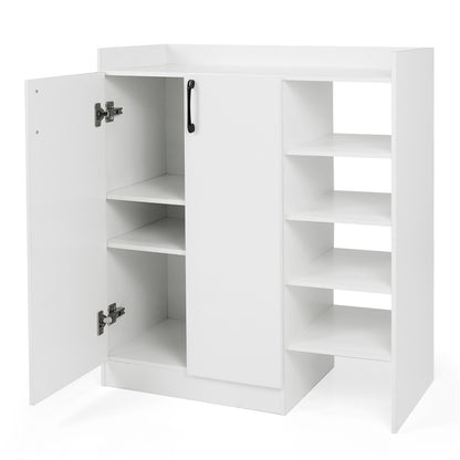 Shoe Cabinet with 2 Doors Shoe Storage Organizer with 2 Adjustable Inner Shelves, White Shoe Racks & Storage Benches at Gallery Canada