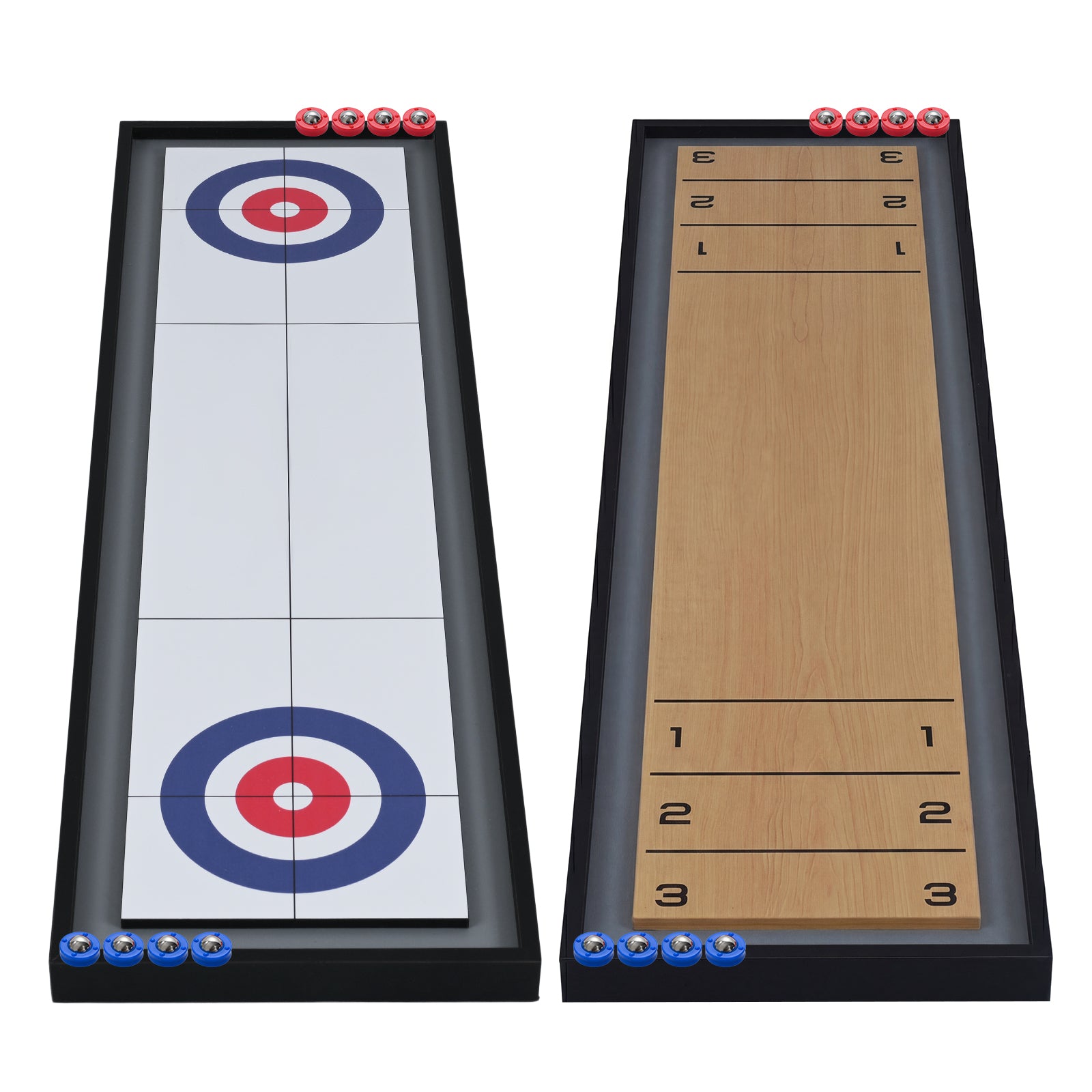 Shuffleboard & Curling 2-in-1 Board Game, Portable Tabletop Game Room Multi-Color at Gallery Canada