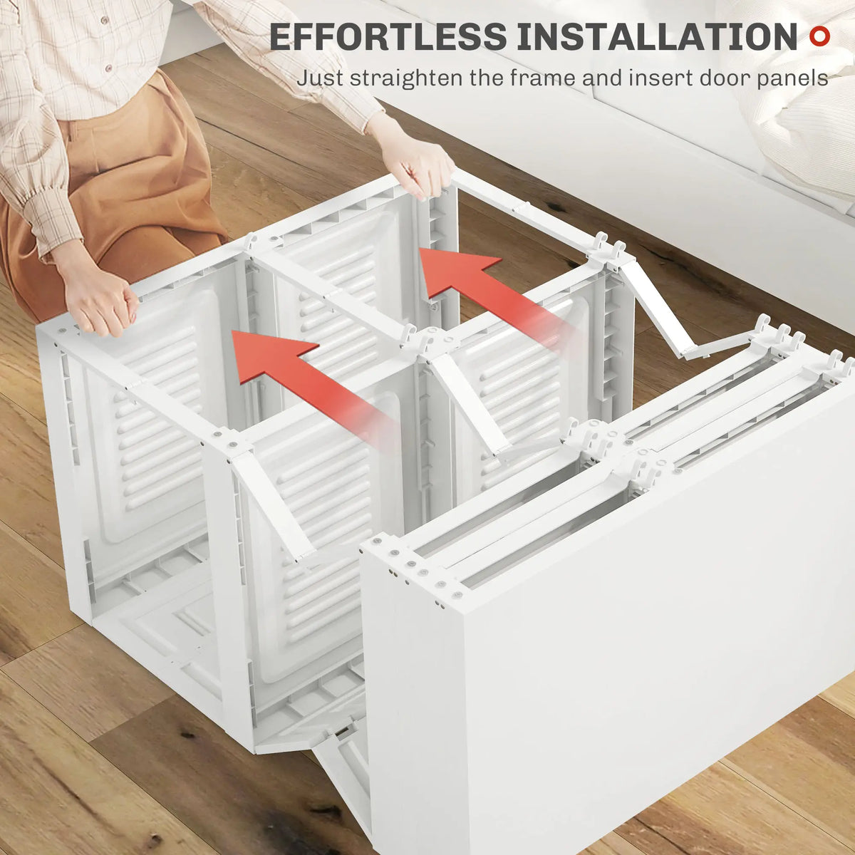Portable Wardrobe, Foldable Clothes Organizer, 5 Compartments, Hanging Rod, White Clothing Storage at Gallery Canada