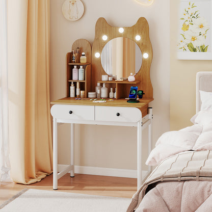 Small Vanity Desk With Mirror, Lights, Power Outlets, Natural Makeup Vanities at Gallery Canada