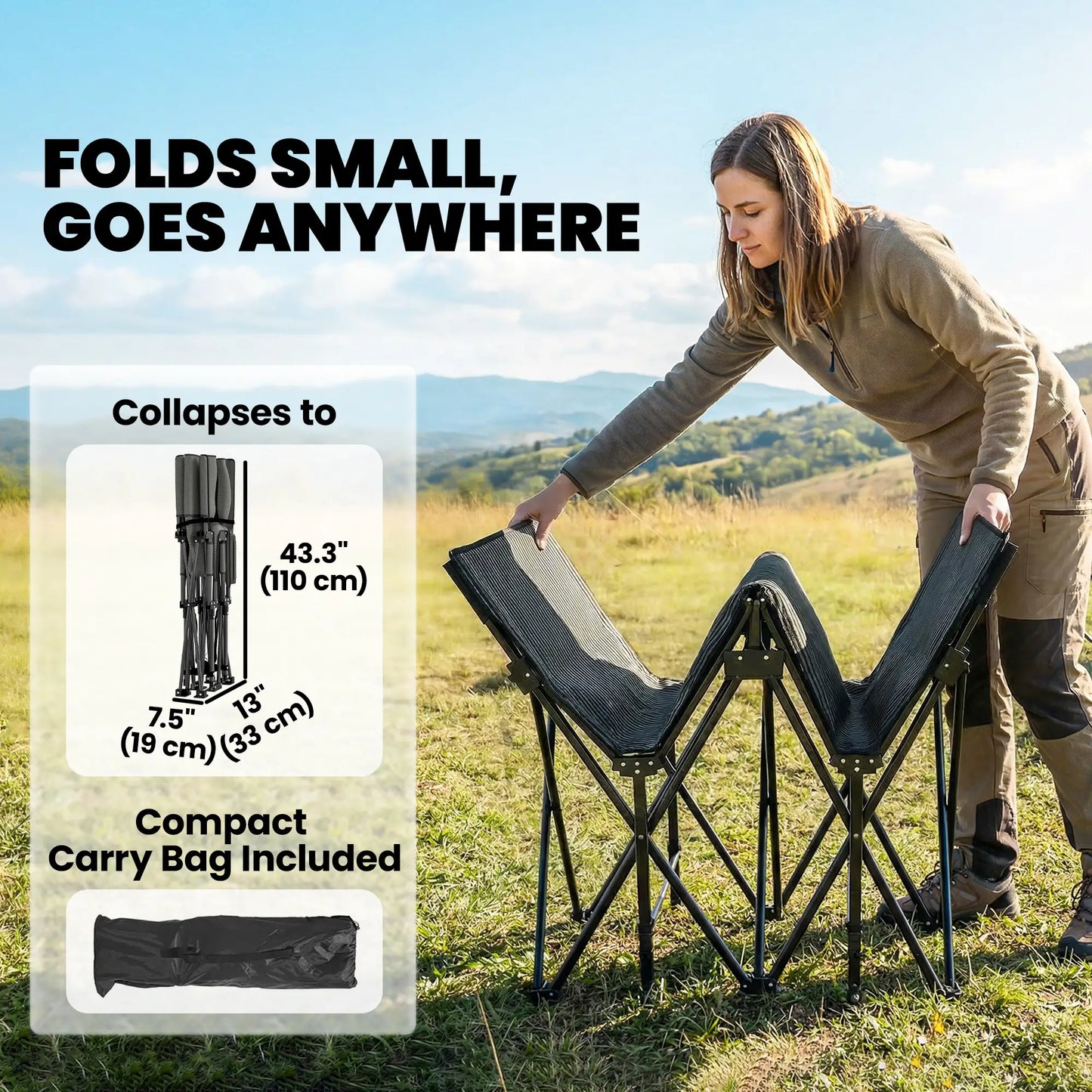 Camping Cot With Soft Pad, 32" Extra Wide, Grey Camping Cots at Gallery Canada