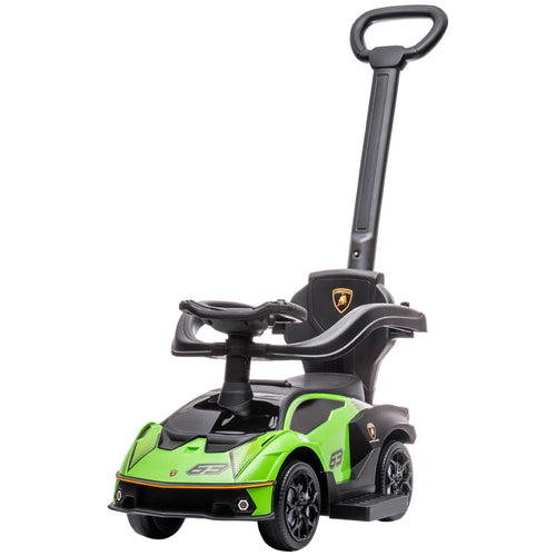 3 in 1 Toddler Ride On Push Car, Sliding Car with Footrest, Green