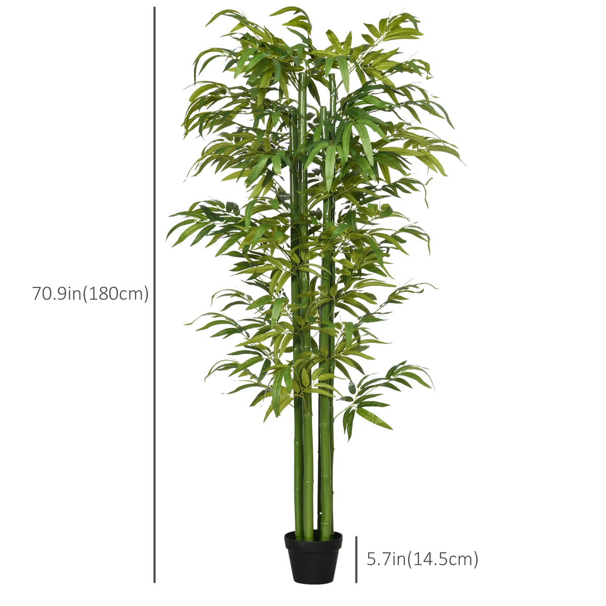 Set of 2 6 FT Artificial Bamboo Trees in Pot, Home Office Decor, Green Artificial Trees at Gallery Canada