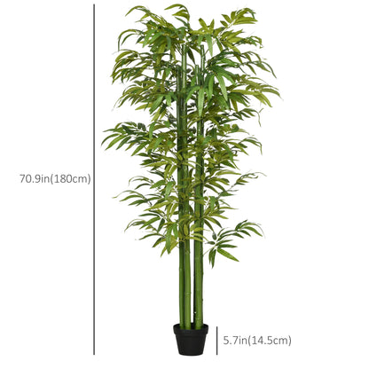 Set of 2 6 FT Artificial Bamboo Trees in Pot, Home Office Decor, Green Artificial Trees at Gallery Canada