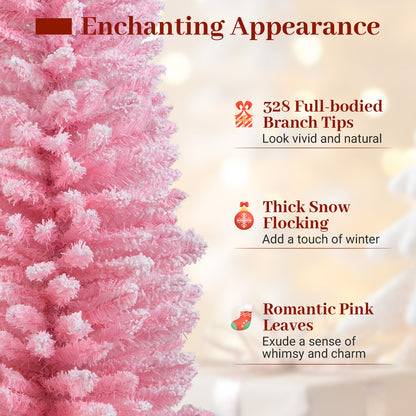 5 FT Artificial Christmas Tree, 328 Branch Tips, Pink Christmas Tree at Gallery Canada