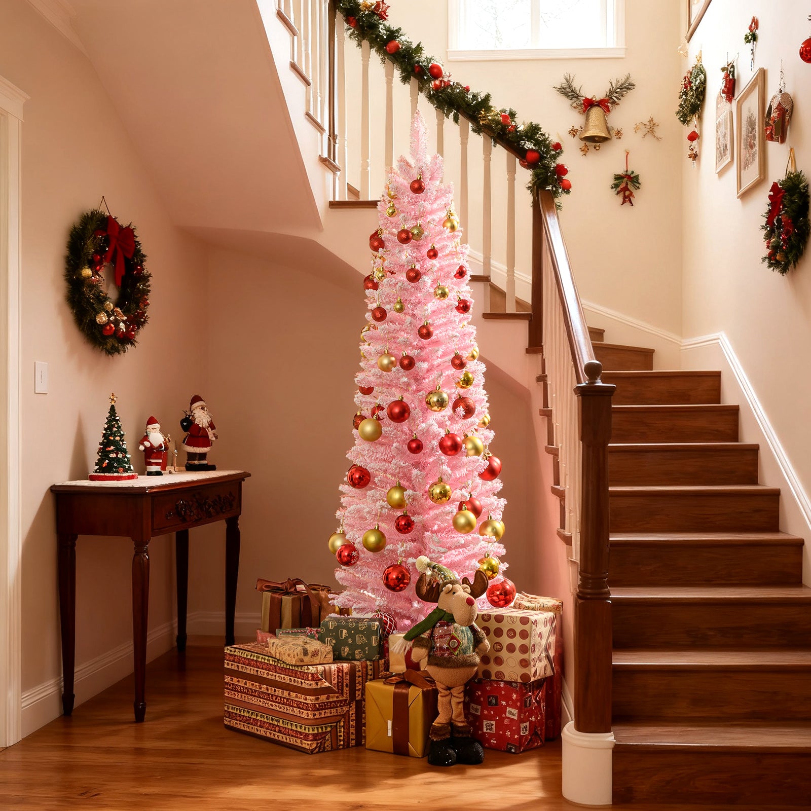5 FT Artificial Christmas Tree, 328 Branch Tips, Pink Christmas Tree at Gallery Canada