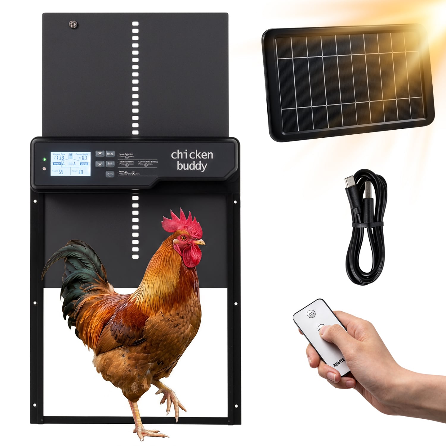 Solar Automatic Chicken Coop Door Chicken Coops Black at Gallery Canada