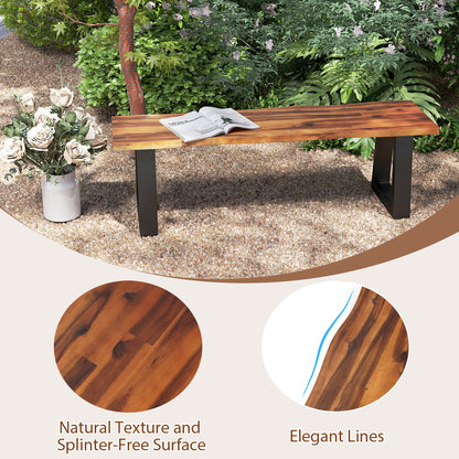 Solid Acacia Wood Patio Bench, Dining Bench, Seating Bench Outdoor Benches at Gallery Canada