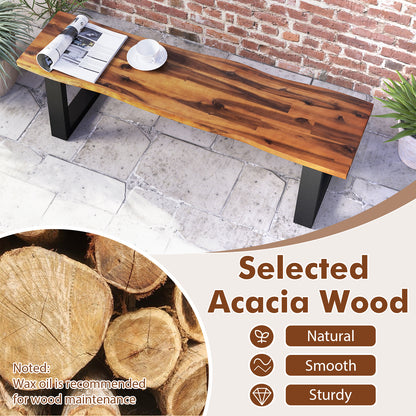 Solid Acacia Wood Patio Bench, Dining Bench, Seating Bench Outdoor Benches at Gallery Canada