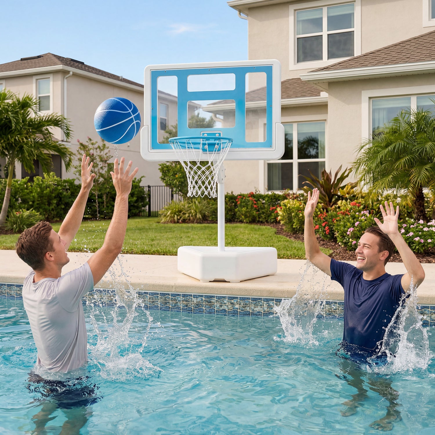 Splash & Shoot Pool Basketball Hoop, Blue Sport Equipments at Gallery Canada