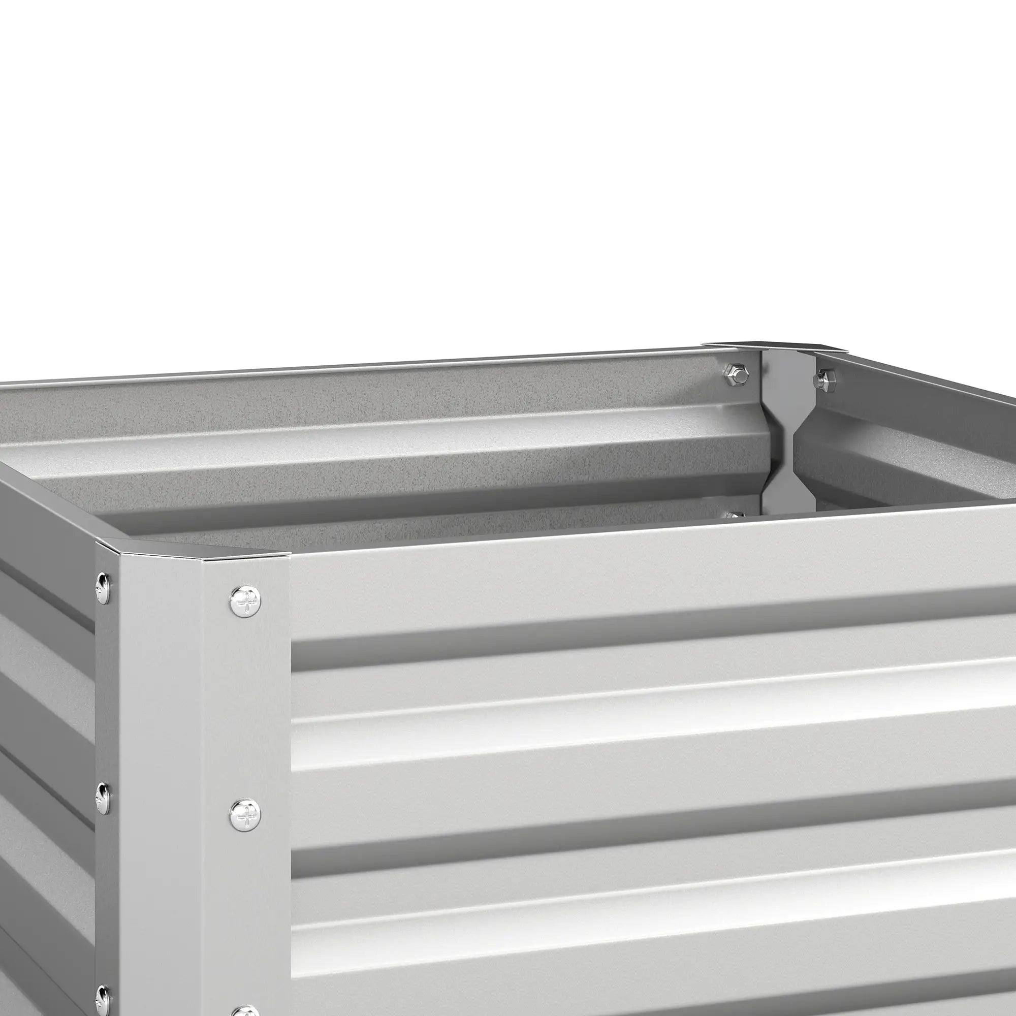 2' x 2' x 1' Raised Garden Bed, Galvanised Steel Frame, Vegetables, Flowers, Herbs, Silver Raised Garden Beds at Gallery Canada
