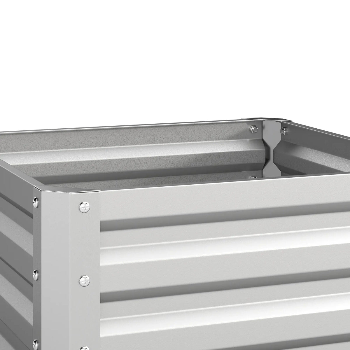 2' x 2' x 1' Raised Garden Bed, Galvanised Steel Frame, Vegetables, Flowers, Herbs, Silver Raised Garden Beds at Gallery Canada