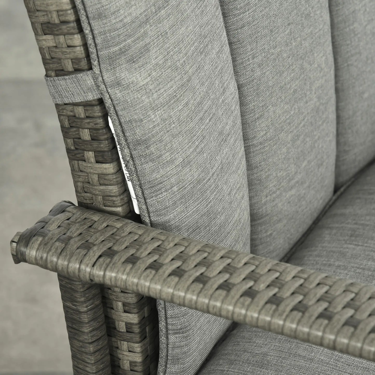 Outdoor Wicker Rocking Chair with Cushion, Adjustable Footrest, Grey Outdoor Rocking Chairs at Gallery Canada