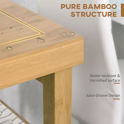 Bamboo Rolling Kitchen Island, Drawers, Shelves Kitchen Islands & Kitchen Carts at Gallery Canada