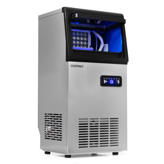 Commercial Ice Maker, Stainless Steel, 110 lbs/24H Ice Makers Silver & Black at Gallery Canada