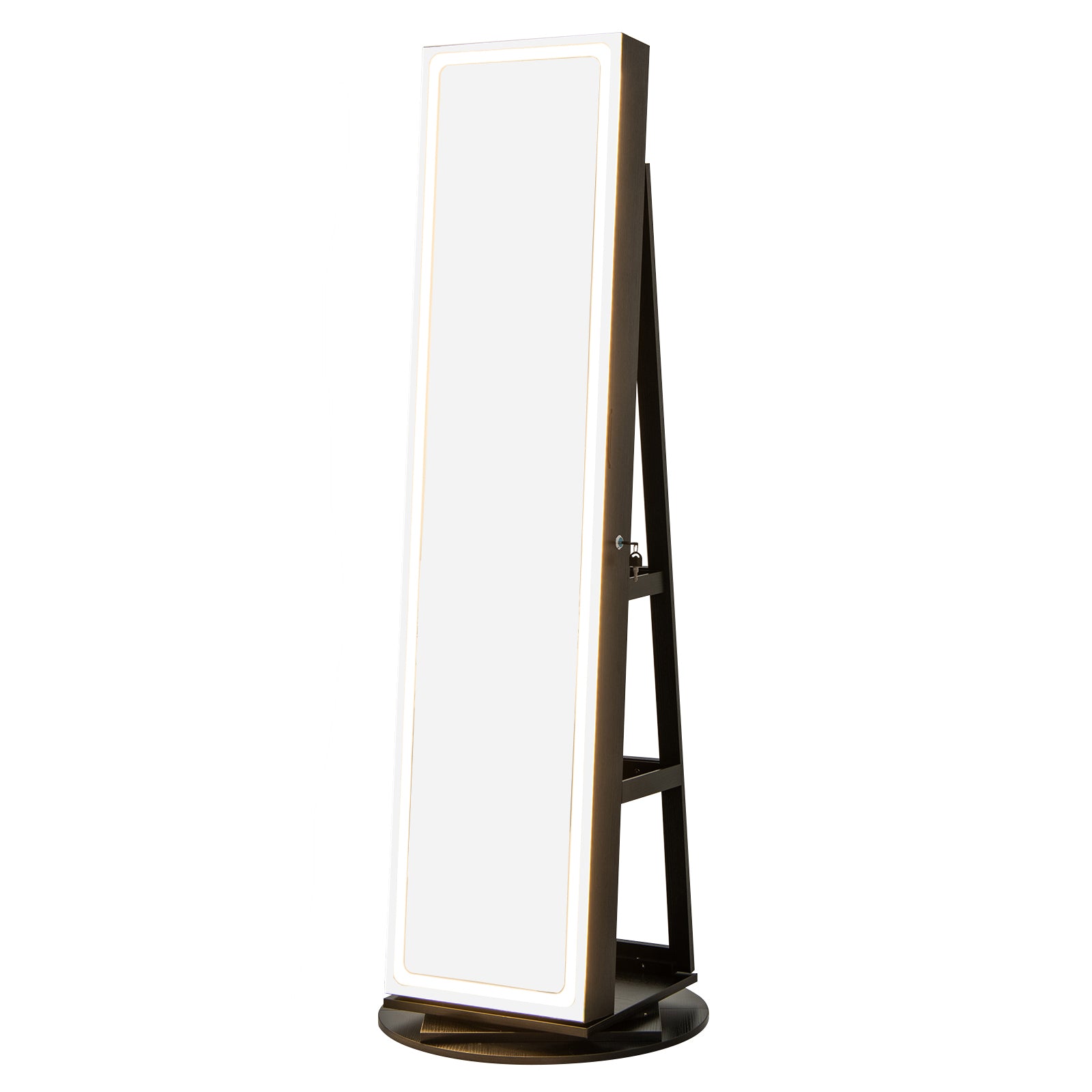 Standing Jewelry Cabinet, Adjustable LED Lights, Black Jewelry Armoires at Gallery Canada