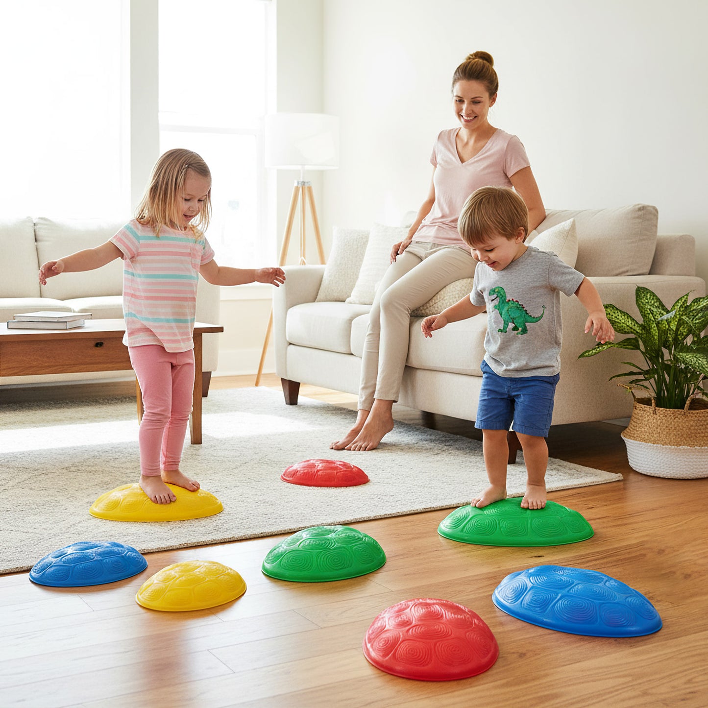 Stepping Stones for Kids 8 PCS Non-Slip Toddler Stepping Stones Balance Sensory Toys, Multicolor Lawn Games at Gallery Canada