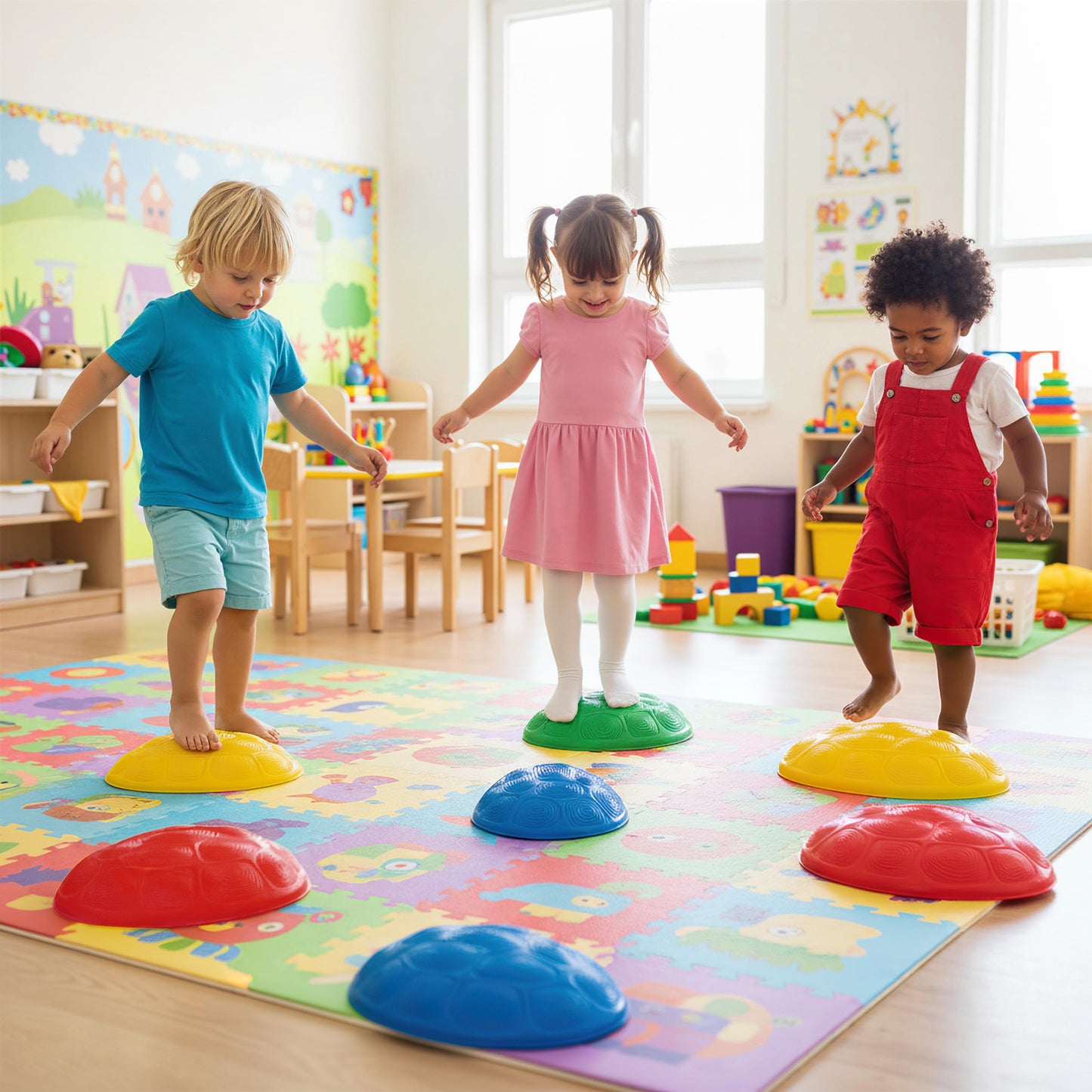 Stepping Stones for Kids 8 PCS Non-Slip Toddler Stepping Stones Balance Sensory Toys, Multicolor Lawn Games at Gallery Canada