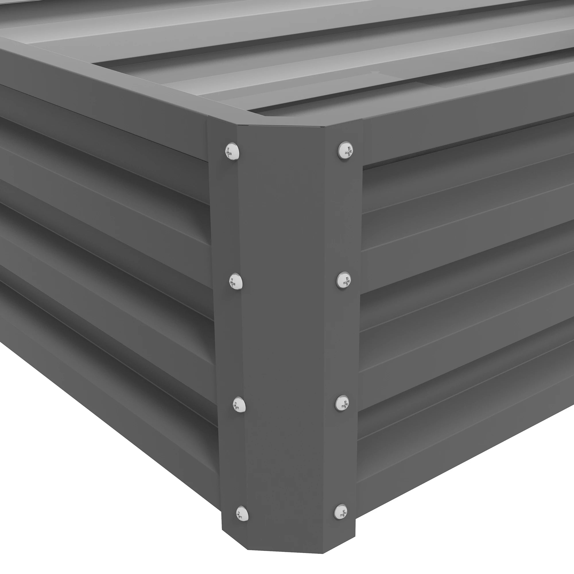 Galvanized Raised Garden Bed, Outdoor Planter Box, 4' x 2' x 1', Light Grey Galvanized Planter Boxes at Gallery Canada
