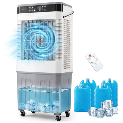 2100 CFM 3-In-1 Evaporative Air Cooler, 7.2 Gal Tank, White Air Coolers White at Gallery Canada
