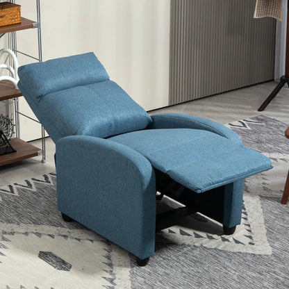 Manual Recliner Chair, Padded Seat, Living Room, Blue Sofas & Reclining Chairs at Gallery Canada