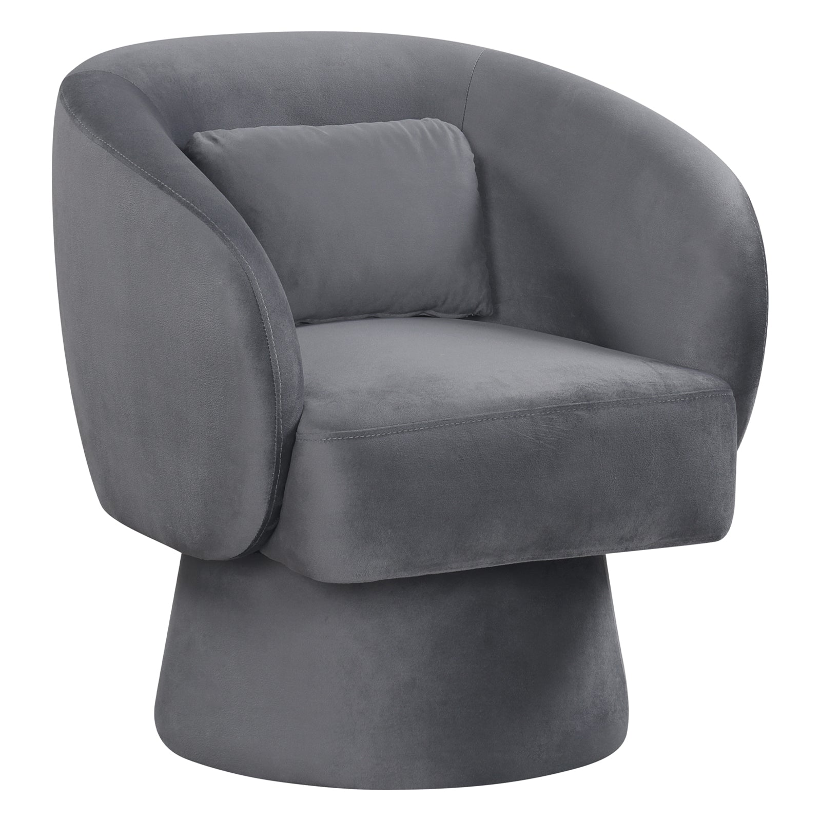 Swivel Accent Chair, Upholstered Barrel Chair, Gray Sofas & Loveseats at Gallery Canada