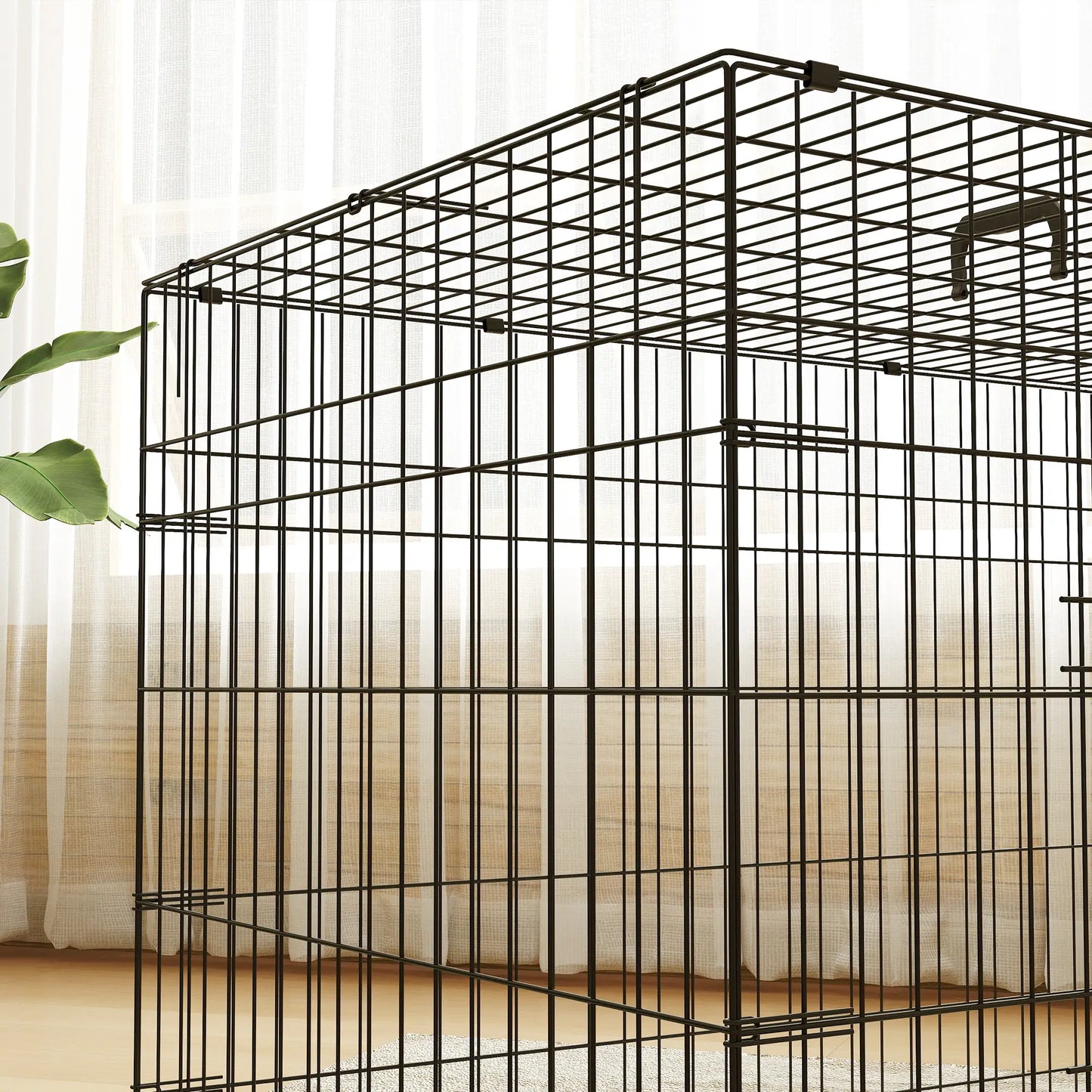 41" Folding Metal Dog Crate, 2 Doors, Removable Tray, Black Houses, Kennels & Pens at Gallery Canada