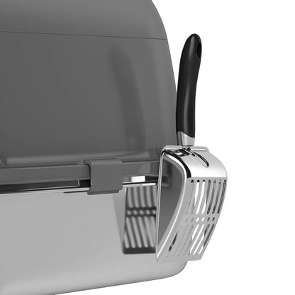 Enclosed Stainless Steel Litter Box with Scoop, Handle, Stainless Steel Cat Litter Box Enclosures at Gallery Canada