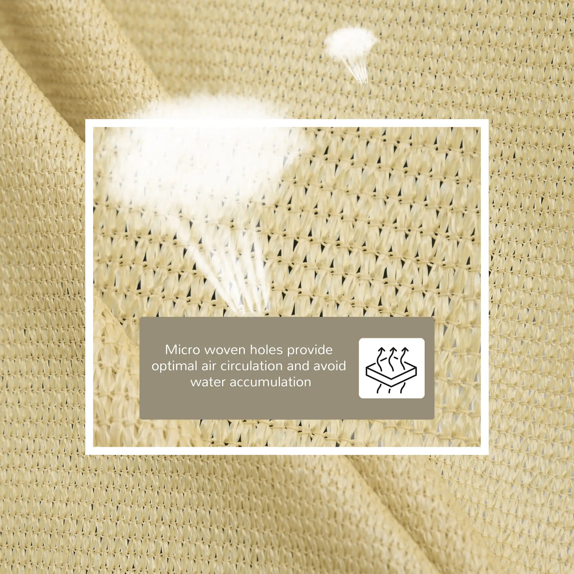 12' Square Sun Sail Shade, UV Protector, Outdoor Patio Cover With Bag, Sand Shade Sails at Gallery Canada