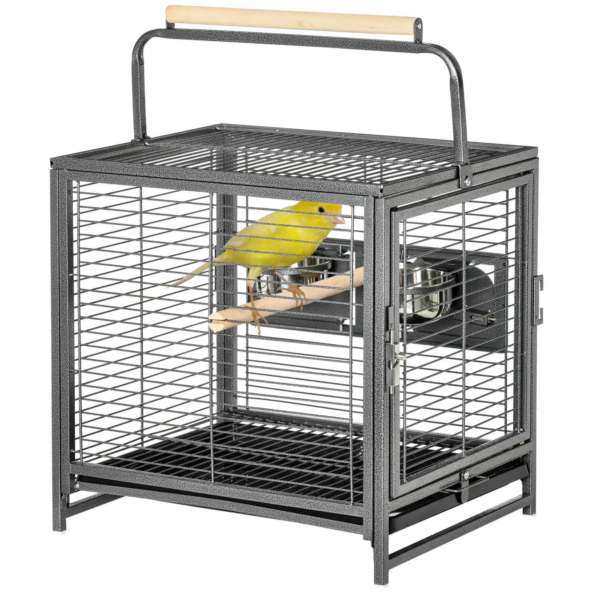Bird Travel Cage for Parrots, Conures, African Grey, Black Bird Cages at Gallery Canada