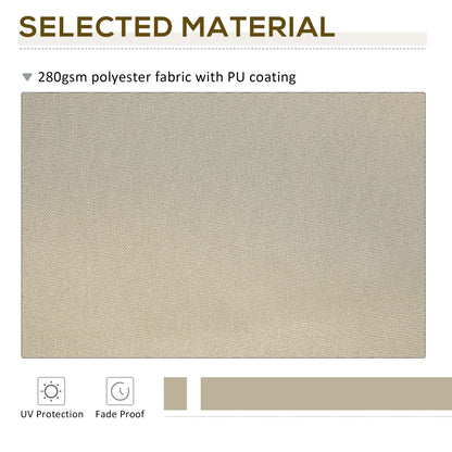 9' x 8' Outdoor Sunshade Canopy, Retractable Awning Fabric, Beige Awning Fabric Replacement at Gallery Canada