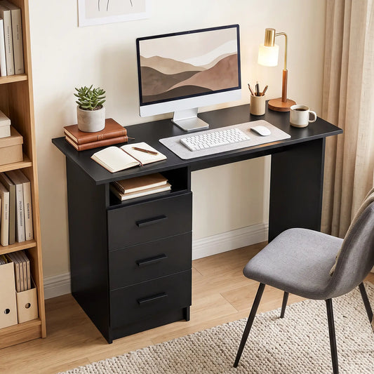 Computer Desk with Storage, 39 Inch, Black Computer Desks Black at Gallery Canada