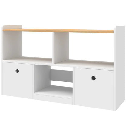 Toy Storage Organizer, 2 Drawers 3 Cubbies, White Baby & Kids Storage White, Light Wood Colour at Gallery Canada