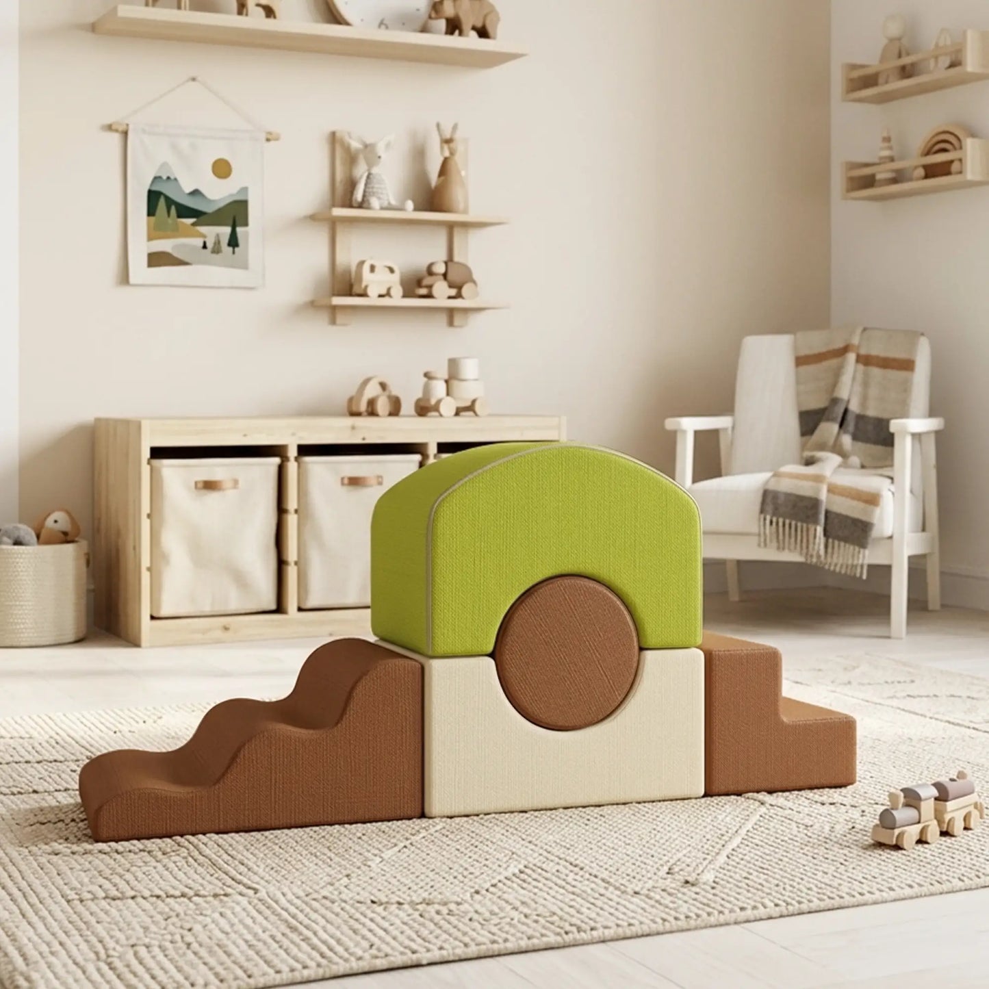 5-Piece Foam Climbing Blocks, Non-Slip, Washable Cover for Crawling Kids Gym & Playmats at Gallery Canada