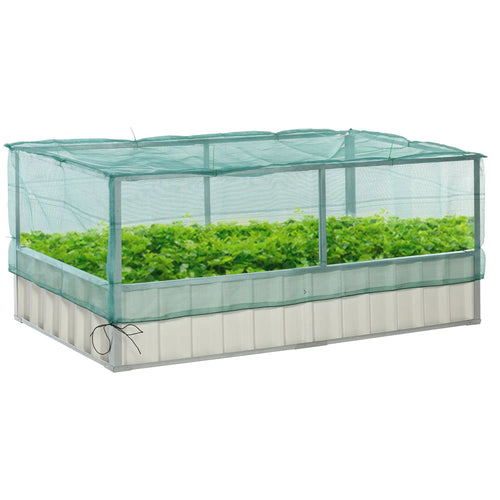 Raised Garden Bed, 5.7 x 3 x 2.3ft Steel Planter Box, Green