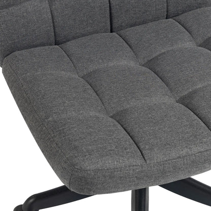 Linen Desk Chair, Rocking Swivel, Dark Grey Task Chairs at Gallery Canada