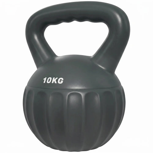 22 lbs Kettlebell, Non-Slip Handle For Home Gym, Grey