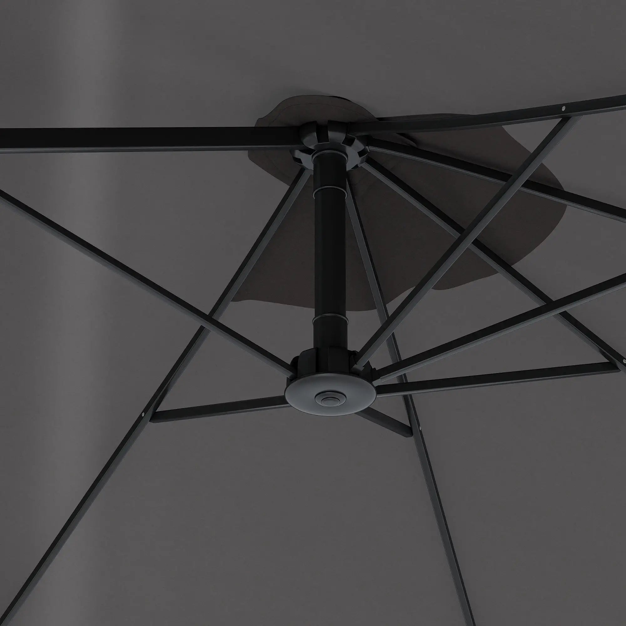 Double-Sided Patio Umbrella Sun Shade, Grey Sun Umbrellas at Gallery Canada