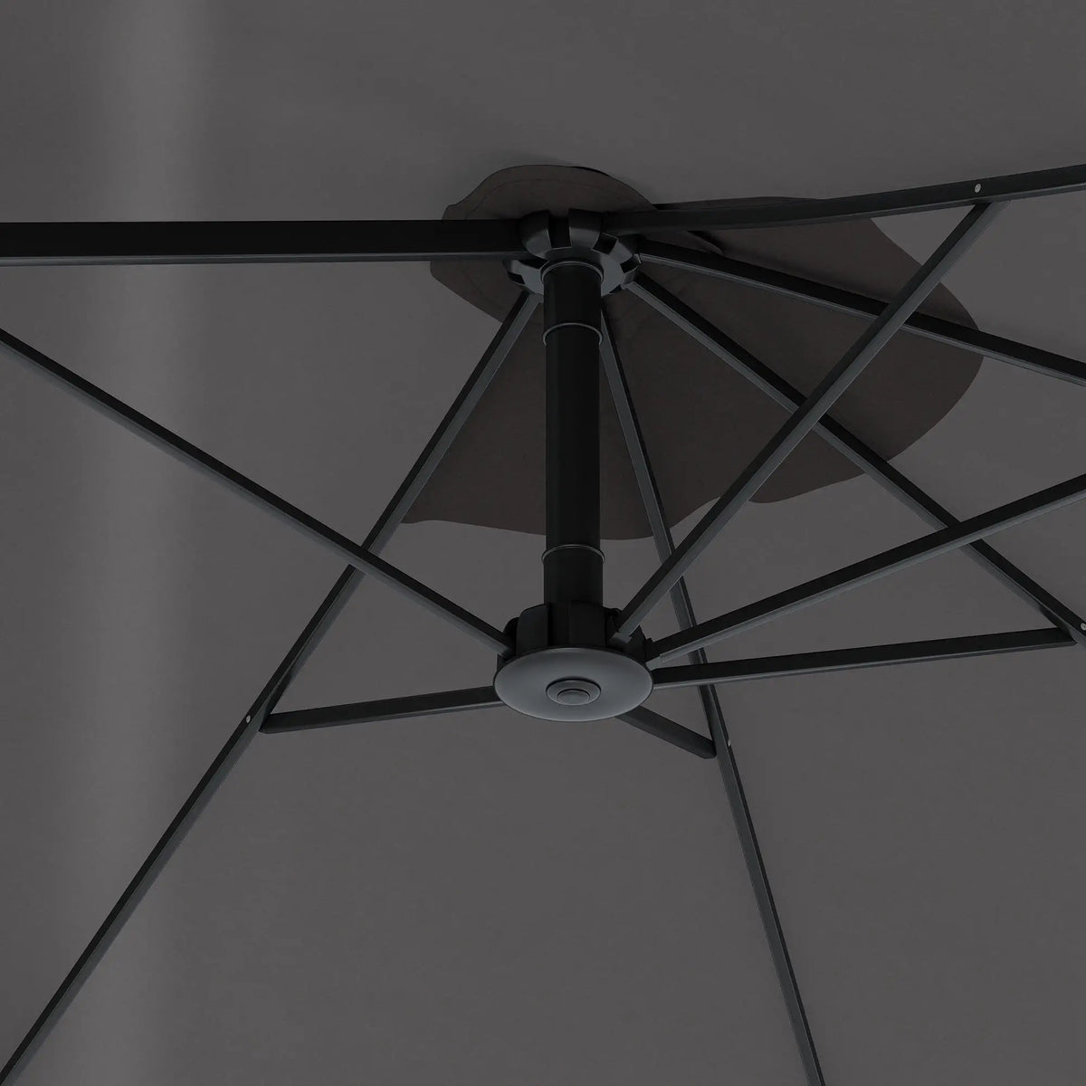 Double-Sided Patio Umbrella Sun Shade, Grey Sun Umbrellas at Gallery Canada
