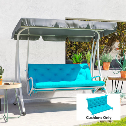 2 Seater Garden Bench Cushion, Thick Outdoor Non-Slip, 47" x 43" x 5", Turquoise Patio Chair Cushions at Gallery Canada