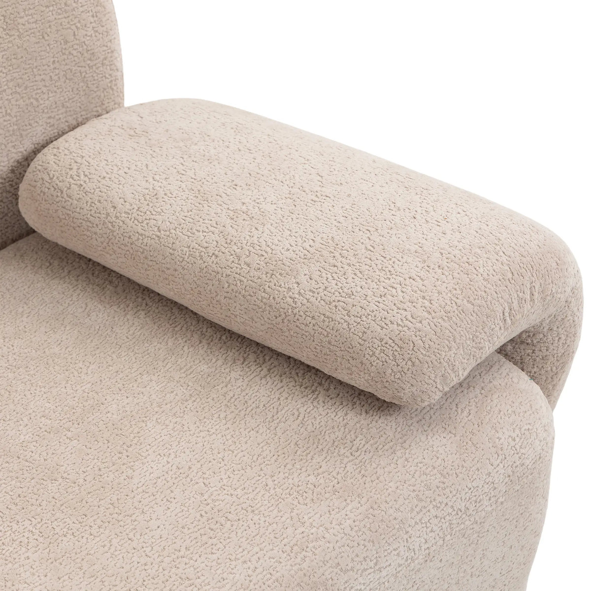 3 Seater Chenille Cloud Sofa, Wide Deep Seat, Beige, Beige 3-Seater Sofas at Gallery Canada