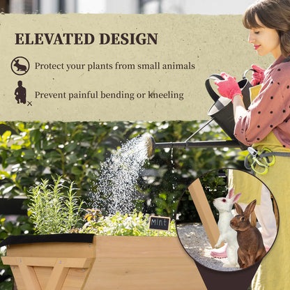 39'' x 28'' Raised Garden Bed with Legs, Elevated Wooden Planter Box Elevated Garden Beds at Gallery Canada